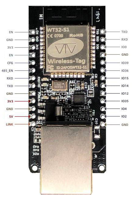 WT32-ETH01 | Original Factory ESP32 Ethernet Communication LAN Module with Embedded Serial Port for IoT Gateway