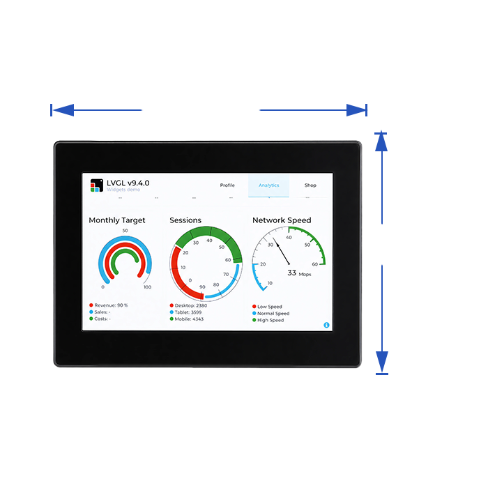 4.3 Inch Dual Chip ESP32 P4 AND ESP 32 C5 Wi-Fi6 Touch lcd screen WT32P4C5-43S 800X480 Resolution Dual band esp32 display