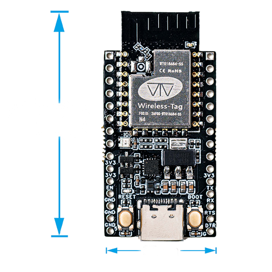 Tiny Size 23x46 mm ESP32-C2 TINY Esp32 120MHZ Development Board Based on WT018684-S5 Wi-Fi module Support 2.8inch 320x240 resolution lcd screen