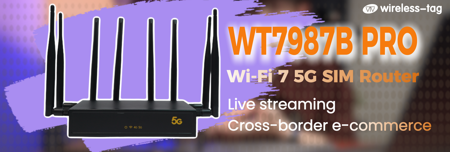 OpenWRT WiFi 7 router 5G SIM card router WT7987B PRO 3600 Mbps Speed Built-in 5g Module and 2.5G Ethernet LAN Interfaces for5G Home Internet