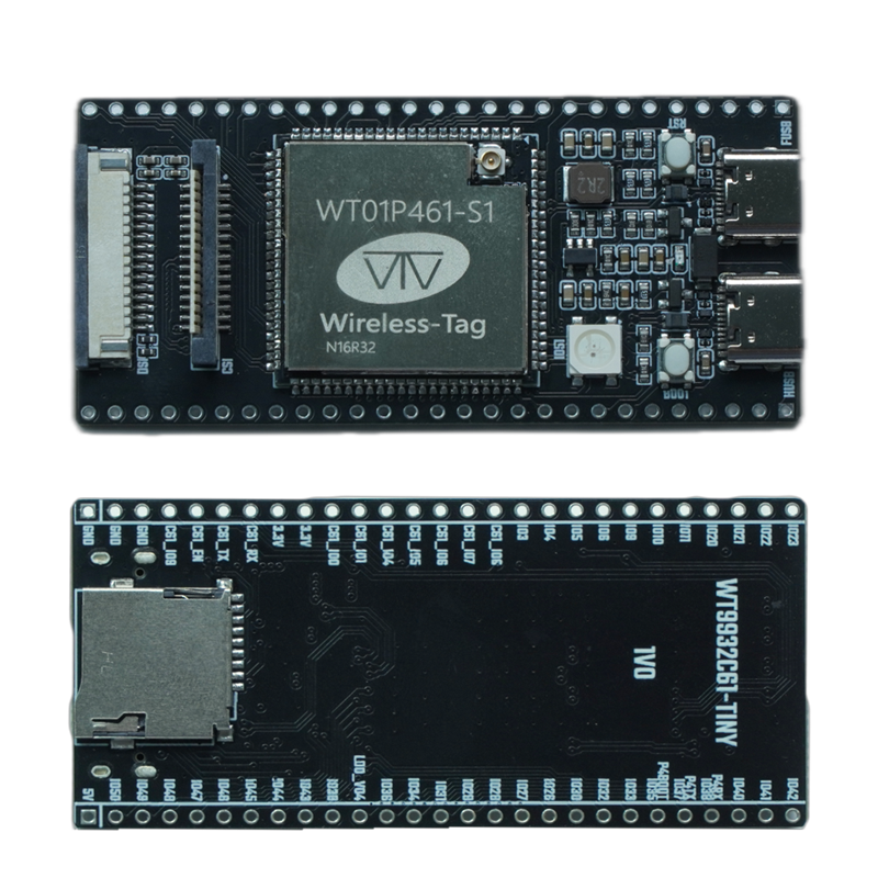 Wireless-tag WT9932P4C61-TINY ESP32-P4 ESP32 C61 Tiny Size ESP32 Development Board Based on ESP32 P4/C61 Wi-Fi6 Module IoT Development Board Series