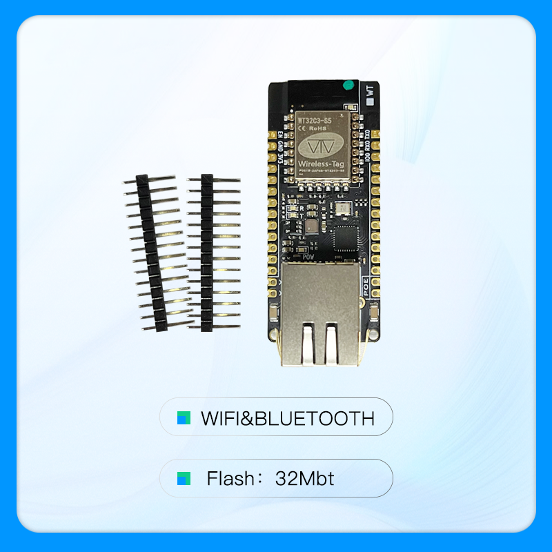 WT32-ETH01 EVO | Original Factory WT32-ETH01 EVO ESP32 Power of ethernet module WiFi BLE Gateway Based on ESP32 C3 Module ethernet module for IOT Gateway