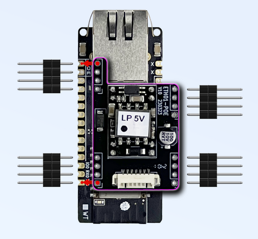 WT32-ETH01 EVO | Original Factory WT32-ETH01 EVO ESP32 Power of ethernet module WiFi BLE Gateway Based on ESP32 C3 Module ethernet module for IOT Gateway