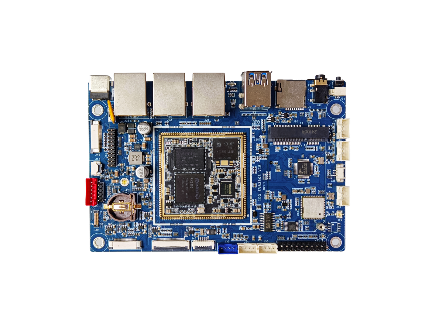 Original IDO-EVB3562-V1-D2E16 RK3562 evaluation board deverlopment board integrated circuit motherboards rockchip rk3562 SOM module support Android or Linux