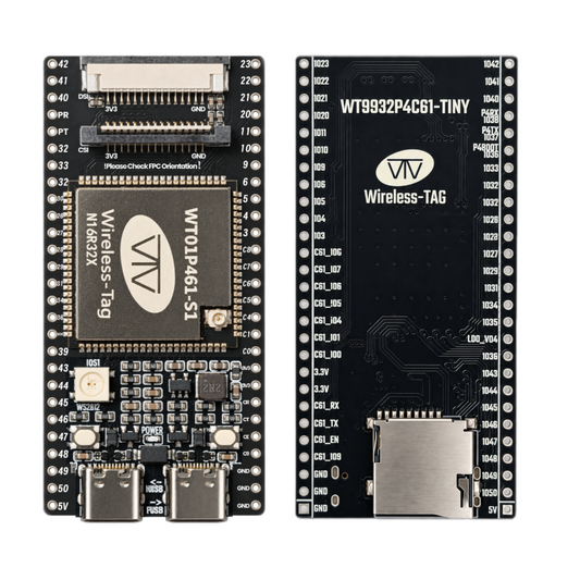 Wireless-tag WT9932P4C61-TINY ESP32-P4 ESP32 C61 Tiny Size ESP32 Development Board Based on ESP32 P4/C61 Wi-Fi6 Module IoT Development Board Series