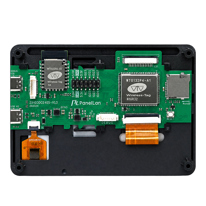 4.3 Inch Dual Chip ESP32 P4 AND ESP 32 C5 Wi-Fi6 Touch lcd screen WT32P4C5-43S 800X480 Resolution Dual band esp32 display