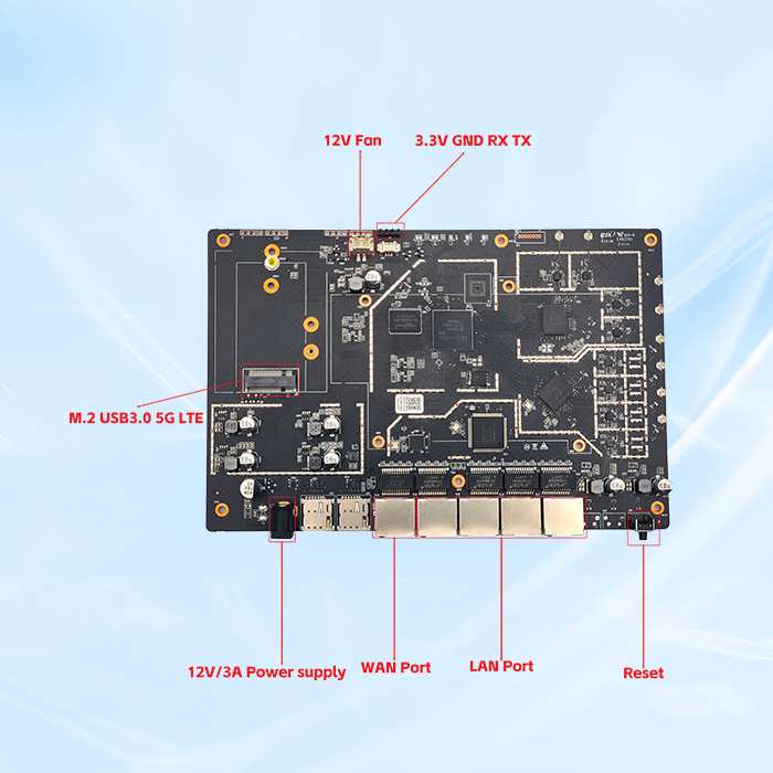 WT7986PE |NEW WT7986PE 2.4G 5G WiFi6 wifi router MT7986AV wireless router support M.2 Ax6000 Ethernet Router for 5g module Networking