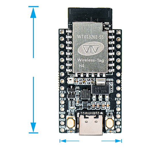 Tiny Size 23x46 mm ESP32-C61 TINY Esp32 Development Board Based on WT013261-S5 Wi-Fi module Support 2.8inch 320x240 resolution lcd screen