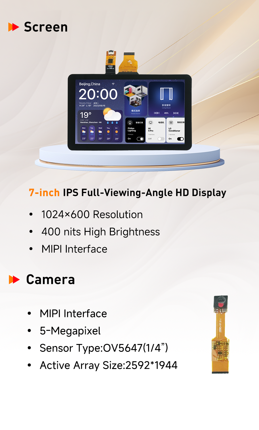 Small Size ESP32-P4&ESP32 C5 Dual chips Development Board WTDKP4C5-S1 Based on esp32p4c5 core board WI-FI6 WIFI BLE Module Support 7inch Lcd Screen