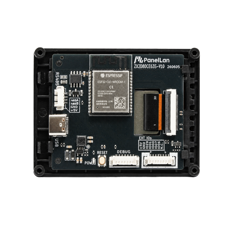 240x320 Wi-Fi 6 2.8inch Lcd Touch Screen WT32c61-28S Esp32 Display WIFI dual mode BLE module with ESP32 C61 MCU RS485 LCD display